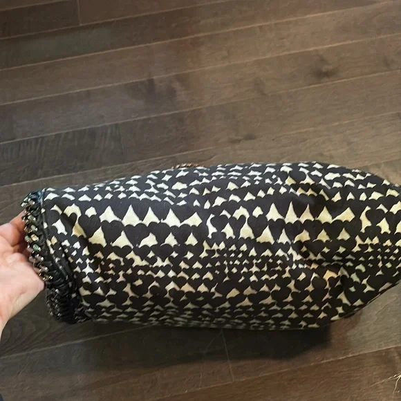 Stella McCartney Rare Falabella in Cream, Black Hearts Canvas, 2014 limited run